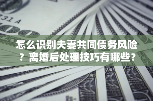 北京怎么识别夫妻共同债务风险?离婚后处理技巧有哪些? 北京怎么识别夫妻共同债务风险?离婚后处理技巧有哪些?