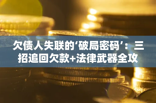 北京欠债人失联的‘破局密码’:三招追回欠款+法律武器全攻略 北京欠债人失联的‘破局密码’:三招追回欠款+法律武器全攻略